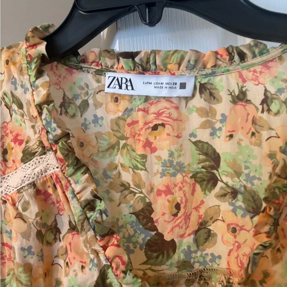 ZARA FLORAL PRINT DRESS. - Picture 3 of 5